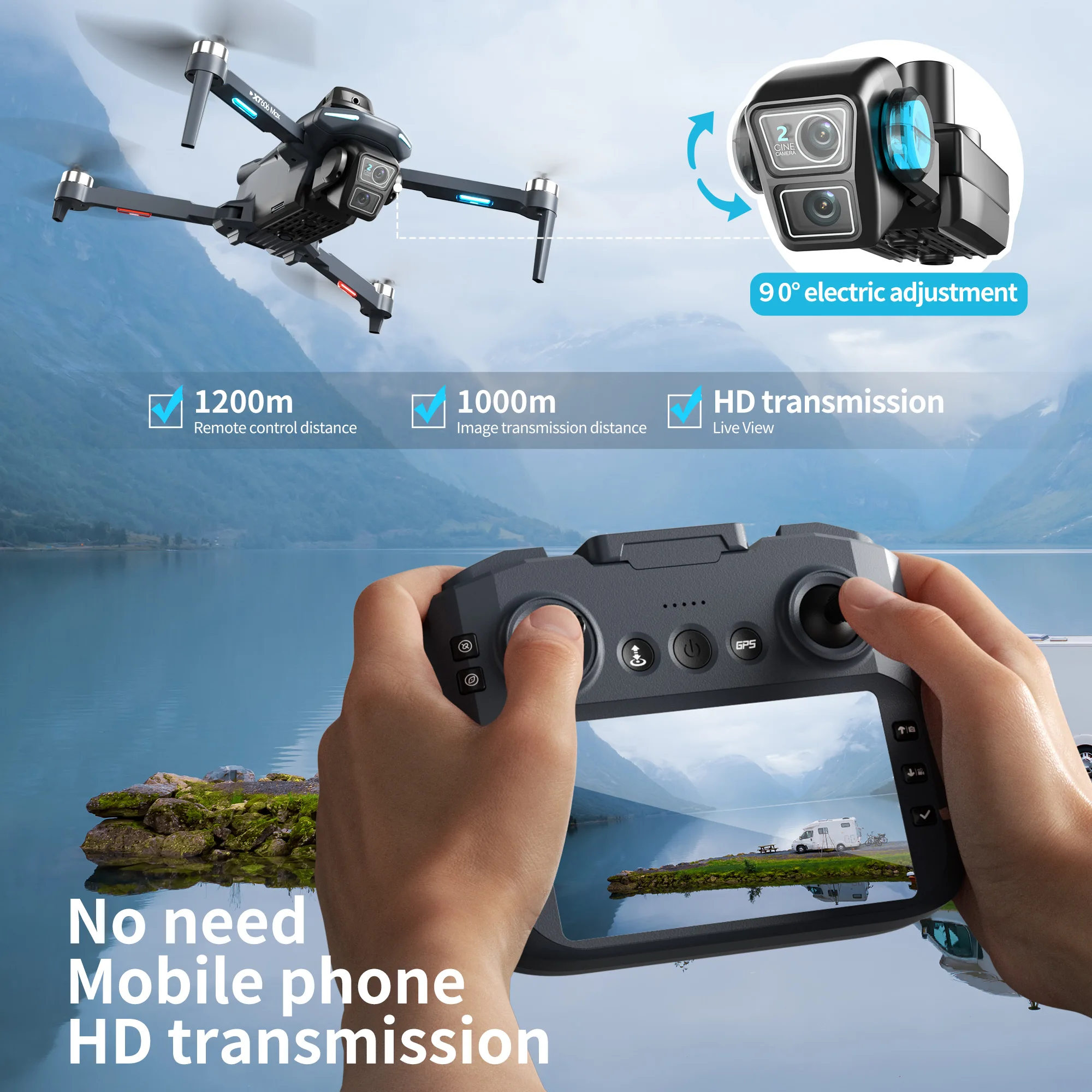 Lenovo XT606 Drone Professiona – обзор и цена Drone Gps Mount