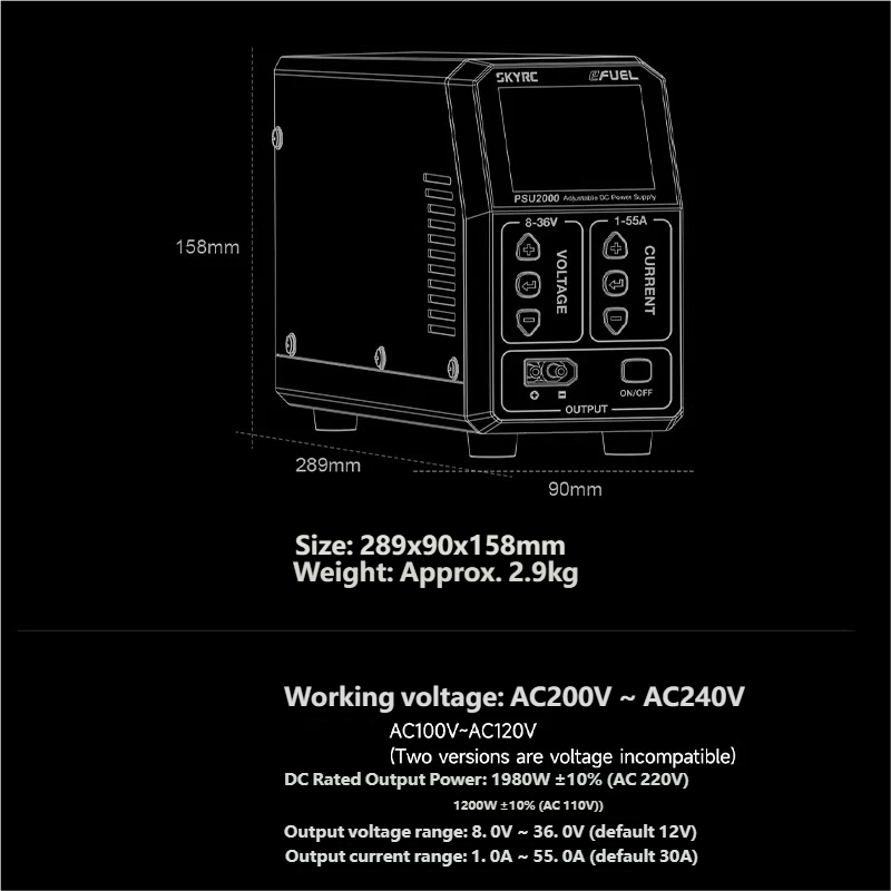 SKYRC PSU2000 1980W Adjustable – обзор и цена Drone Battery