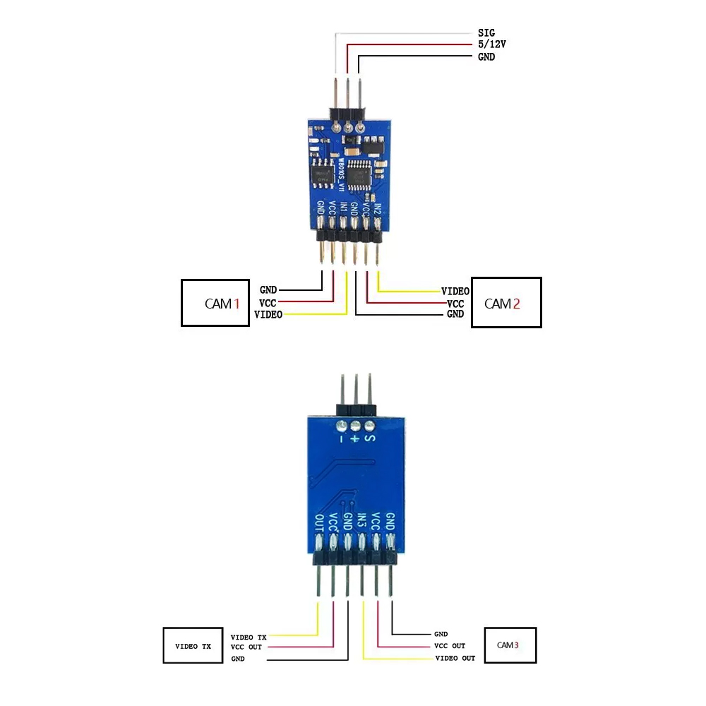 5.8G 3 Channel Video Switcher  – обзор и цена Drone Receiver