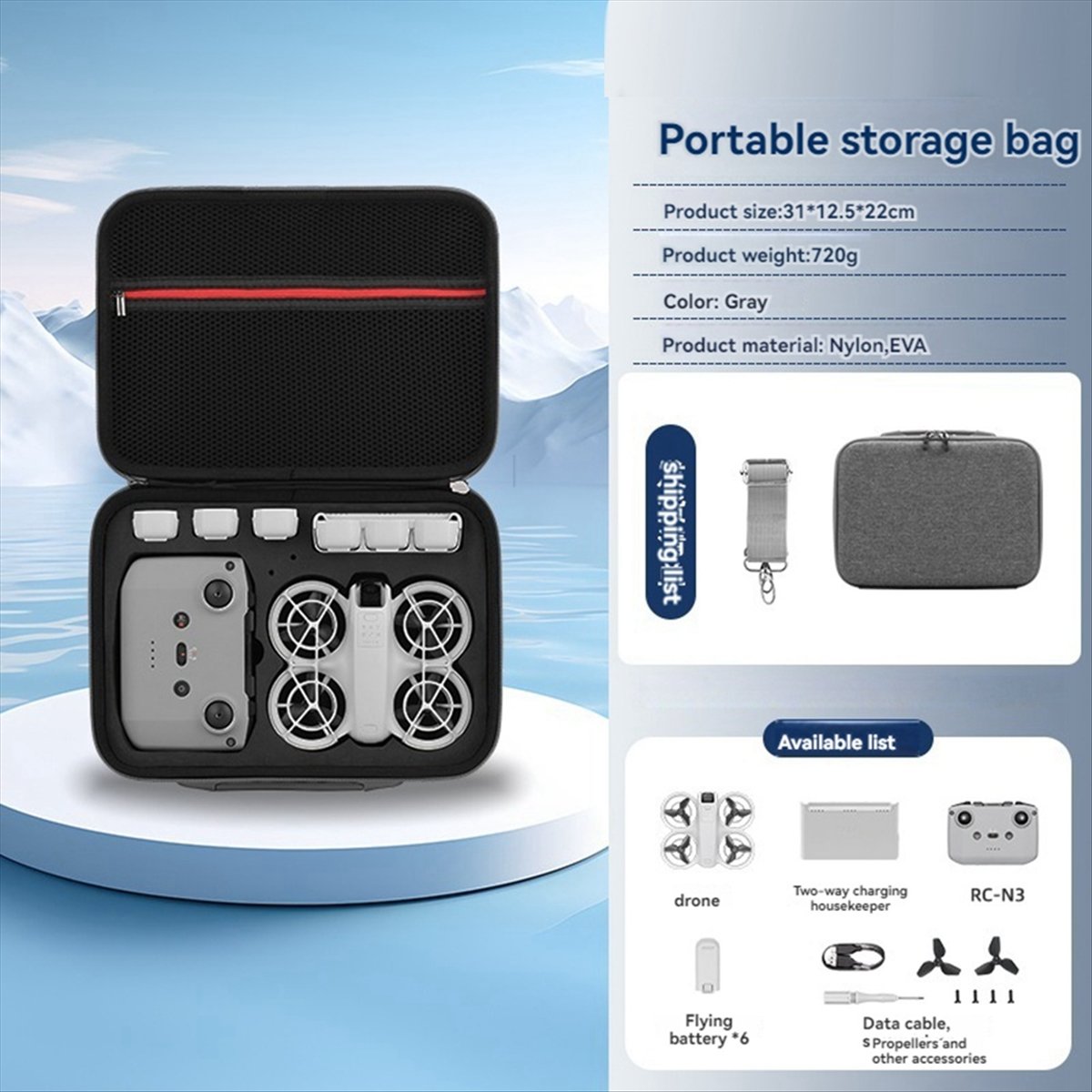 A43M Carrying Storage Bag for  – обзор и цена Drone Battery Strap