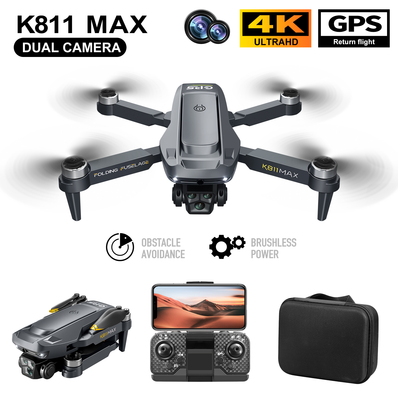 K811MAX Quadcopter Drone: Brus – обзор и цена Drone Gps Module